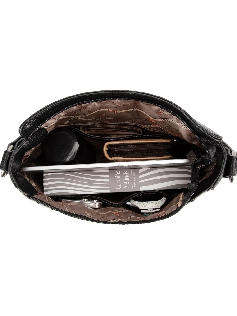 Leopard Print Women’s Shoulder Bag with Black Trim